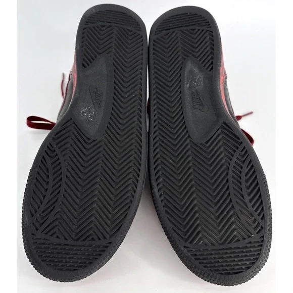 Nike Air Force 1 Low Men's 8.5 Black Red Swirl Midsole 2007 Y2K Retro